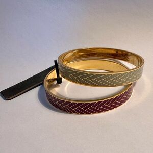 J.Crew Gold and Enamel Bangles